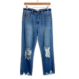 Nature Denim Distressed Slit Hem Jeans- Size 5/26 (Inseam 25”)