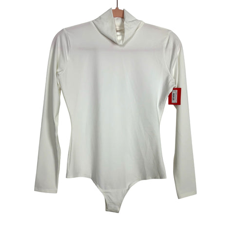 Spanx White Long Slv Turtleneck Bodysuit NWT - Size M