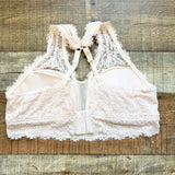 Aerie Light Peach Lace Padded Bralette- Size XL