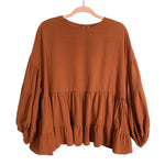 Mudpie Rust Goldie Flounce Top NWT- Size S (sold out online)