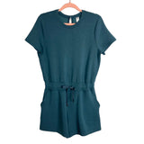 SPANX Blue Drawstring Romper- Size M