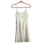 Abercrombie & Fitch Ivory Satin with Sequins Flowers Dress NWT- Size S Tall