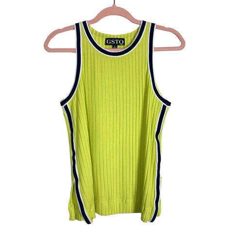 GSTQ Neon Side Stripe Slit Tank- Size S (we have matching pants)