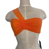 Lulus Orange One Shoulder Cropped Top NWT- Size S (we have matching skirt)
