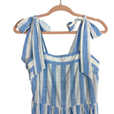 Cupshe Blue and White Striped Tie Strap Dress- Size M