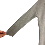 No Brand Gray Ribbed Knit Tunic Sweater- Size S