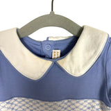 The Beaufort Bonnet Company Blue/White Smocked Outfit - Size 6/12M (See Notes)