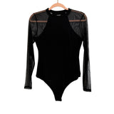 Pumiey Black Mesh Bodysuit- Size M