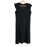 Lilla P Charcoal Grey Round Neck Gauze Dress- Size L