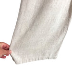 Anrabess Sand Linen with Drawstring Waist Wide Leg Pants- Size S (Inseam 22.5”)