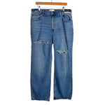 Abercrombie & Fitch Medium Wash Ripped Curve Love 90's Relaxed High Rise Jeans NWT-Size 33/16 (Inseam 30”)