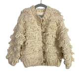 Rylee + Cru Cream Wool Blend Loop Fringe Button Cardigan Sweater-Size 18-24M (see notes, we have matching toddler girl's sweater)