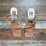 Dolce Vita Brown Ankle Strap Block Heel Avery Sandals- Size 7.5 (Like New Condition)