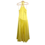 Alexis Saab Yellow Satin Halter Dress- Size S (see notes)