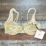Yellow The Label Knox Lace Trim Swim Top NWT - Size M (We Have Matching Bottoms - Sold Out Online!)