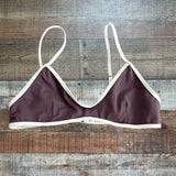 No Brand (ELE SWIMS) Purple and White Trim Bikini Top- Size S (we have matching bottoms)
