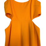 h:ours Orange Side Cutout Front Slit Dress- Size M