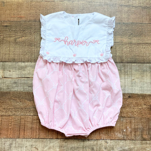 The Gray Kate Lot Embroidered Harper Bubble- Size 3T