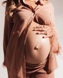No Brand Pink Shimmer Two Piece Feather Trim Pants Set- Size L (sold as a set)