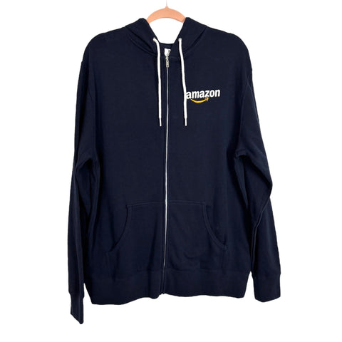 Independent Trading Co Navy Amazon Zip Up Sweatshirt - Size XL
