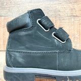 Skechers Black Smooth Suede Velcro Boots-Size 9 (see notes)