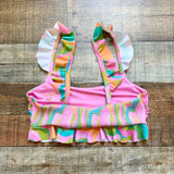 Show Me Your Mumu Barbie Pinks and Greens Ruffle Bikini Tops- Size S (sold out online, we have matching bottoms, see notes)