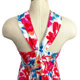 Grace Karin Floral Triangular Strap Halter Dress- Size L