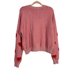 Main Strip Pink Heart Sweater NWT- Size L