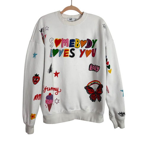 Mayfair Group Somebody Loves You Sweatshirt- One Size (see notes)