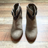 Carlos Brown Suede Side Buckle Booties- Size 8.5 (see notes)