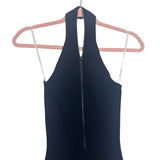 Forever21 Black Ribbed Halter Zip Up Sweater Dress- Size S