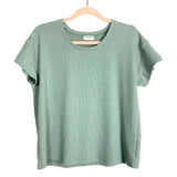 Tommy John Sage Waffle Knit Top- Size S (see notes, we have matching joggers)