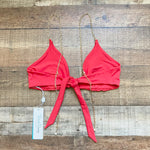 Beach Bunny Red Serena Triangle Bikini Top NWT- Size DD (we have matching bottoms)