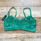 Lounge Green Sheer Lace Desire Balcony Underwire Bra NWT- Size 36DD