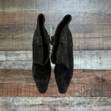 Sam Edelman Black Suede Leather Booties- Size 11 (see notes)