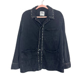 ZARA Black Studded Denim Jacket- Size M