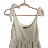 Lulus Cream Textured Tie Strap Dress- Size S