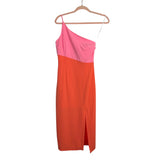 Petal + Pup Orange and Pink One Shoulder Front Slit Dress NWT- Size 2