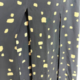 Stone_Cold_Fox Black with Tan Printed Silk Racerback Dress with Front Slits- Size 1 (see notes)