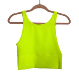 Lululemon Neon Yellow Ribbed Power Pivot Crop Tank NWT- Size 6