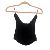 Superdown Black Cinched Sides Strapless Top- Size S