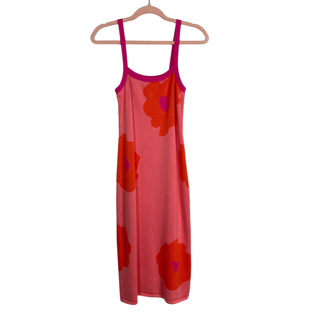 free assembly midi dress Free Assembly Pink/Orange Floral Print Sweater Midi Dress- Size S (sol –  The Saved Collection