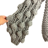 No Brand Grey Chunky Knit Cardigan- Size ~S (no size tag, fits like small)