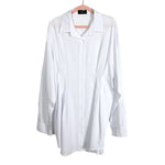 Cider White Button Up Shirt Dress- Size 2XL