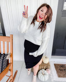 A New Day White Sweater - Size L (See Notes)