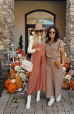 Millibon Rust Wide Leg Jumpsuit - Size M