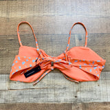 Lounge Orange Floral Front and Back Tie Bikini Top NWT- Size L (we have matching bottoms)