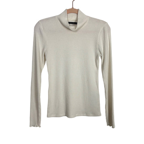 Abercrombie & Fitch Cream Mock Neck Top - Size M