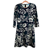 Draper James Navy with White/Teal Floral Print Dress- Size S (see notes)