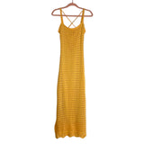Lulus Light Orange Crochet Back Lace Up Midi Dress- Size S (sold out online)